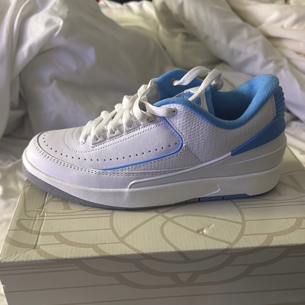 White and Blue Sneakers